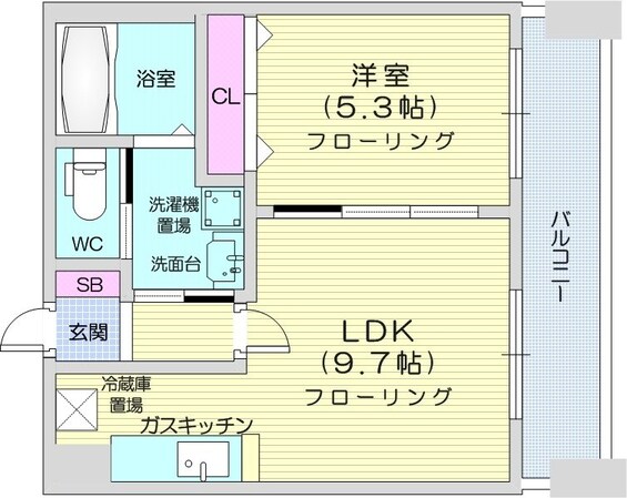 環状通東駅 徒歩4分 8階の物件間取画像